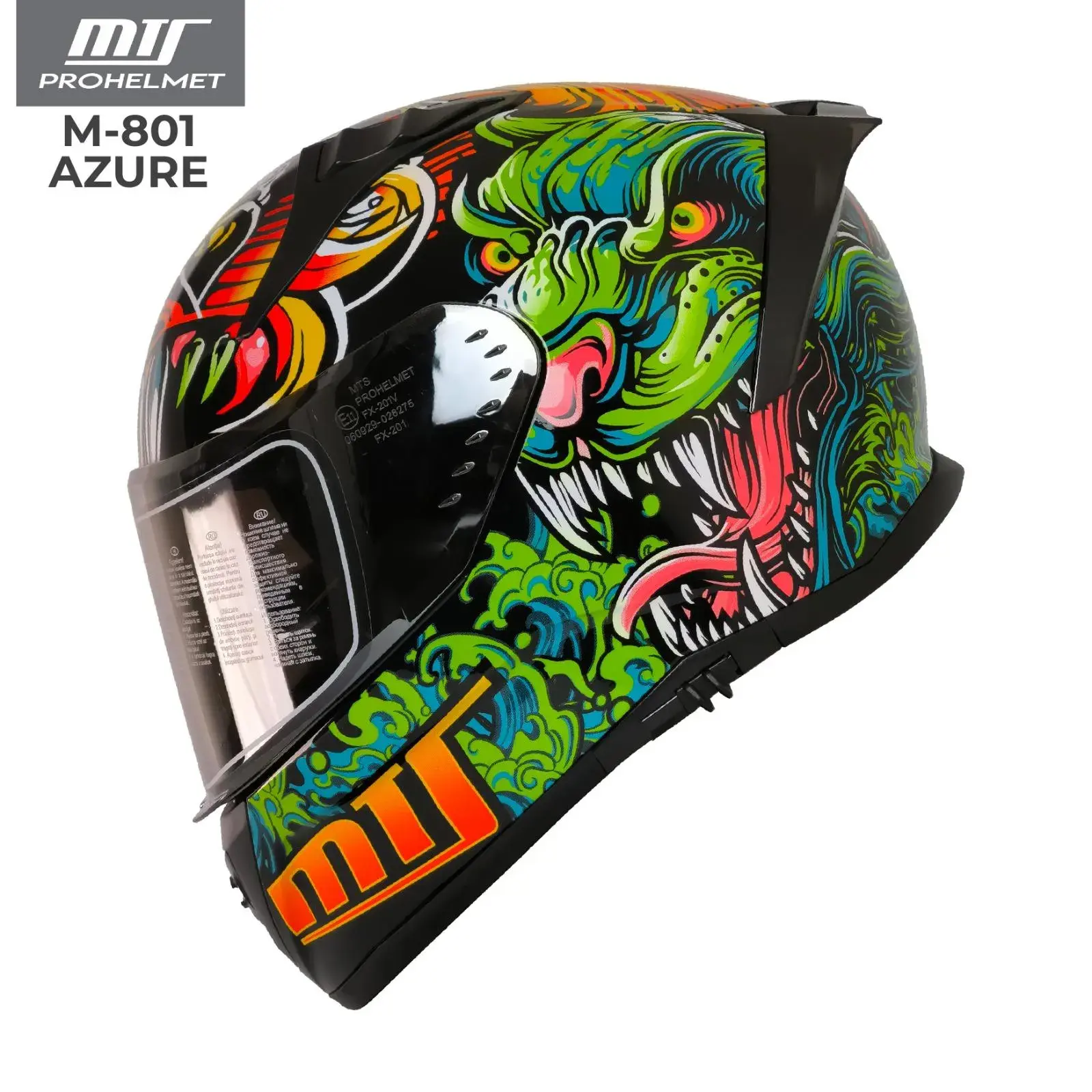 MTS M-801 AZURE FULLFACE KASK (IRIDYUM GRİ VİZÖR)